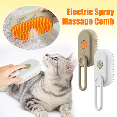 Elektrische 3-in-1 Dampf-Fellbürste für Hunde und Katzen