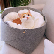 Gemütliches Haustierbett für Katzen und kleine Hunde
