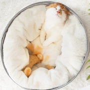 Gemütliches Haustierbett für Katzen und kleine Hunde