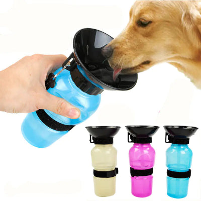 Tragbare Hunde-Wasserflasche mit Quetschspender